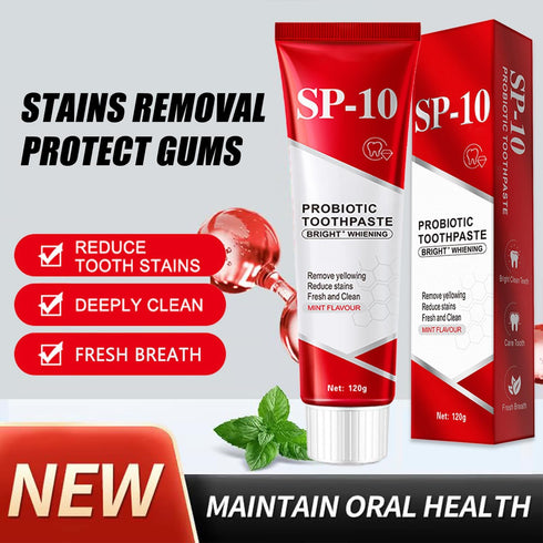 Hannahcos SP-10 SP-10 4.23oz Probiotic Toothpaste, Probiotic Toothpaste Whitening, Fresh Breath, Deep Cleaning Care