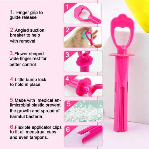 Menstrual Cup Insertion Aid - Insertion as Easy as a Tampon - Effortless for Every Woman - Ideal for Those with Long