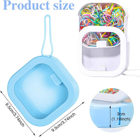 Prudiut Hair Tie Organizer, Small Hair Clip Jewelry Holder for Baby Teen Girl Women, Blue and White