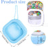 Prudiut Hair Tie Organizer, Small Hair Clip Jewelry Holder for Baby Teen Girl Women, Blue and White