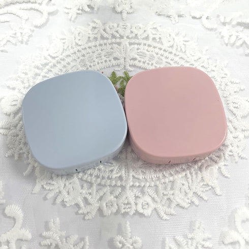 2 Pack Cute Contact Lens Case Travel Kit, Contact Case with Mirror Tweezers Remover Tool