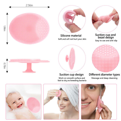 Silicone Face Scrubber, 2pcs Exfoliating Lip Brush, 2pcs Cleansing Brush, 2pcs Face Mask Brush Tool