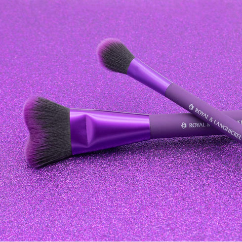 MODA Perfect Pairs Insta-Glow Kit, Travel Size Highlight & Contour Brush Duo