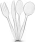 PLASTICPRO Clear Plastic Knives - Disposable Cutlery Medium Weight Utensils - 300 Count