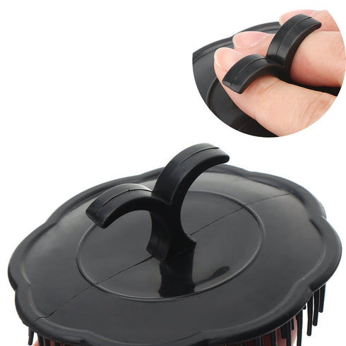 Segbeauty Men's Shampoo Brush, 4pcs Scalp Massage Brushes, Plastic Growth Beard Brush & Round Palm Brush