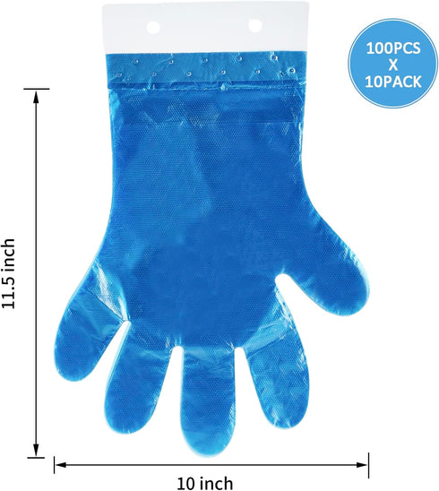 1000pack Blue Disposable Poly Gloves for Restaurants, Pastry Shops,Deli Shops and Grocery Strores