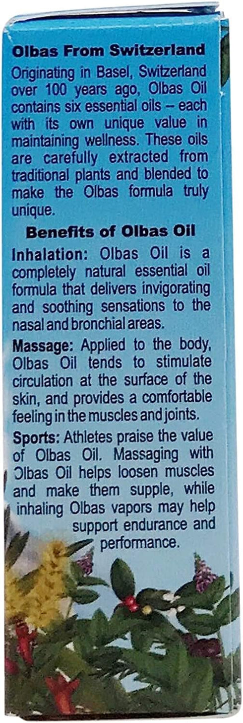 Olbas 0.32 Pack 1 Therapeutic, Aromatherapy Inhalant and Massage Oil, fl Ounces. of Bottle