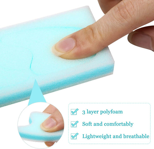 Mudder 16 Pieces Foam Toe Spacers, 3 Layer Foam Separators for Women & Men, Relief from Friction & Corns