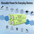 Rechargeable AA NIMH 1.2V 1000mAh Batteries, 4 Pack, Pre-Charged for Solar Light Replacement