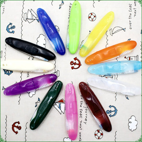 WOEIFGV 1pc Foldable Soft Hair Portable Toothbrush Travel Camping Hiking Outdoor