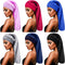 SATINIOR 6 Pcs Extra Large Long Hair Satin Bonnet for Sleeping, Elastic Band Silk Night Sleep Hat for Women