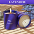 TranquilBliss 8 oz 45 2 Pack Lavender Candles for Home Scented, Scented Candles Present, Purple Jar Wax, Made with Soy