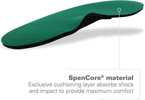 Spenco RX Arch Cushion Full Length Comfort Support Shoe Insoles - Women's 7-8.5/Men's 6-7.5 Green