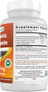 Best Naturals Turmeric Curcumin 1500mg/Serving with Bioperine - 180 Veggie Capsules