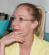 BLUELESS Rimless Small Reading Glasses for Men and Women (Transparent)