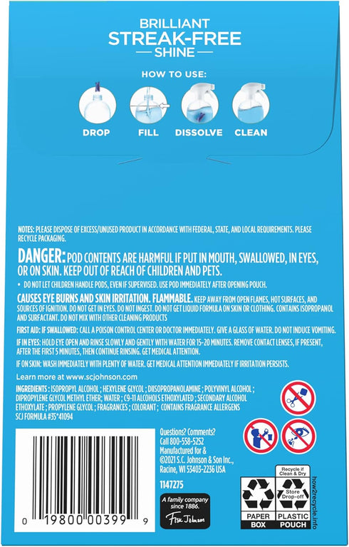 PODS2PK 2X0.28FLOZ WINDEX DISSOLVE REFILL