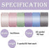Whaline Morandi Satin Ribbon 6 Rolls Pastel Silk Ribbons Wedding Double-Sided 1 Inch 5 Yard Each for Wedding Bridal Baby Shower Decor Gifts Wrapping Flower Bouquet Crafts by Whaline