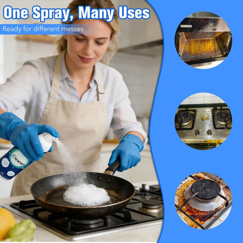 YADUO 2Pack Bubble Cleaner Foam, All Purpose Bubble Cleaner Kitchen Deep Cleaning Spray, Foaming Heavy Oil Stain