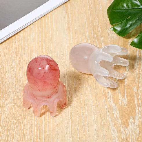 Qulkws 2 Pack Octopus Head Massager Comb Head Massage Tools Scalp Massager & Scraper Acupressure Massagers for Deep