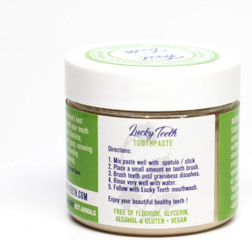 Lucky Teeth (2 oz) Organic Toothpaste-All Natural, Remineralizes and Fortifies Teeth and Gums.