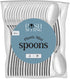 36 Ct Silver Mini Dessert Spoons, 4 Inch Disposable Tiny Silver Spoons for Appetizers Tasting