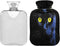 YETTASBIN Black Cat Hot Water Bottle, 2L Transparent Leakproof Hot Water Bag Washable