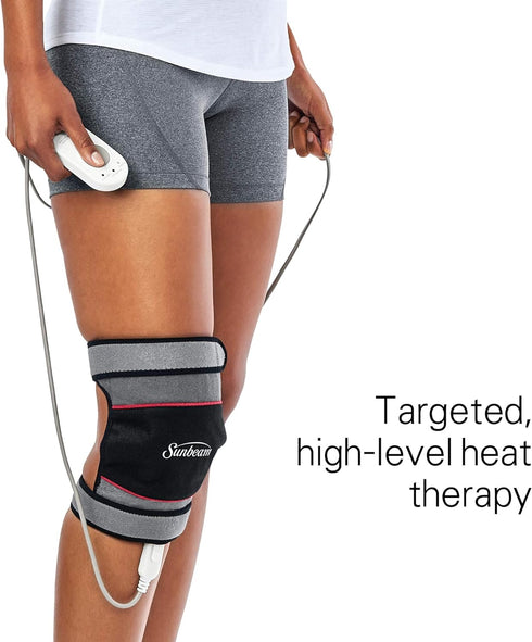 Sunbeam Heating Pad Wrap for Joint Pain Relief with Frozen Pack, Auto Shut Off, Black/Grey