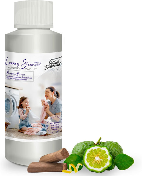 Black Diamond Stoneworks Bergamot Breeze Luxury Scented Laundry Wash, Premium Quality Detergent, Trial Size,