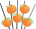 Set 24 Big Dot of Happiness Little Cutie Clementine - Paper Straw Decor - Orange Citrus Baby Shower or Birthday Party
