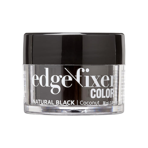 KISS COLORS & CARE Color Edge Fixer 1.01 oz. (30mL) Travel Size - Natural Black, Hides Grays, Moisturizing, 24 Hour Hold