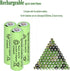 16 Packs Solar Lights Batteries AA1000mah 1.2V Ni-MH Rechargeable Double A Battery for Outdoor Solar Lights, String Lights, Pathway Lights