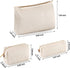 3 Pcs Cosmetic Bags Makeup Bag for Women Portable Travel Toiletry Cosmetic Pouch Cute Bag Accessories Brushes Storage Organizer for Daily Use, 3 Sizes (Elegant, PU Leather)