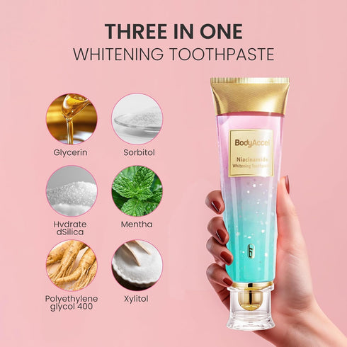 Niacinamide Whitening Toothpaste - BodyAccel for Stain Removal & Fresh Breath