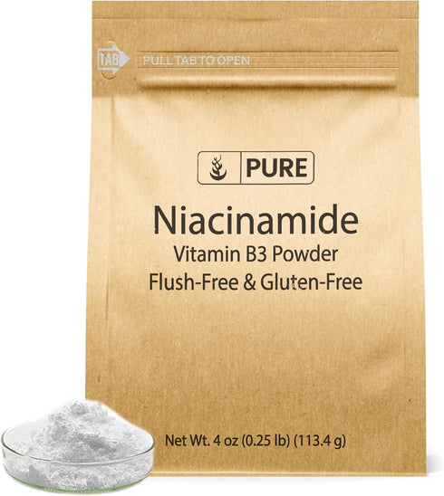 Pure Original Ingredients Niacinamide 4oz - Flush-Free, Gluten-Free