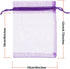 Mudder 50 Pack Organza Gift Bags, Dark Purple Wedding Party Favor Bags, Jewelry Pouches Wrap, 4 x 4.72 Inches