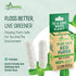 Biodegradable Mint Dental Tooth Lace Floss, 2X Refillable Flossers, 100% Organic Natural Teeth Silk Spool