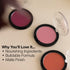 Palladio Matte Blush, Berry Pink, Flawless Velvety Coverage, Soft Matte Look, Even Finish, Effortless Blending Makeup