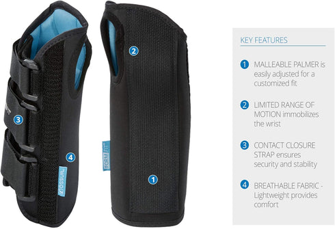Ossur Formfit Wrist Brace, 8" Version (Right, Small) for Treatment of Tendonitis, Carpel Tunnel, Soft Tissue Injuries