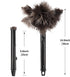 Retractable Feather Duster, Genuine Ostrich Feathers, Anti-Static, Eco-Friendly Handheld Cleaning Tool (10 to 15