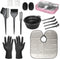 ROOHUA 16 Pieces Hair Dye Coloring Kit, Hair Tinting Bowl, Brush, Ear Cover, Hairpin, Cape