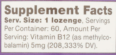 Bulletproof Cool Spearmint Methyl B-12 Lozenges, 60 Count, Supplement for Energy and Nerve Function