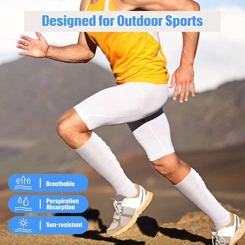 Kasyat Calf Compression Sleeve for Men Football Soccer Leg Sleeve Elastic Calf Support Sock for Women Youth Athlete