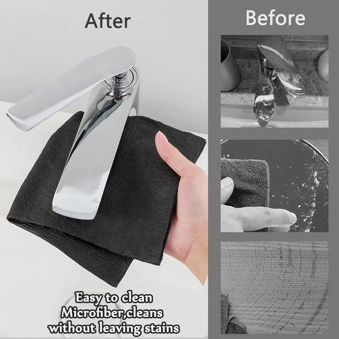 Thickened Magic Cleaning Cloth: 8 Pcs Lint Free Reusable Microfiber Rags for Windows, Mirrors, Glass & Car
