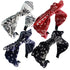 Paisley Print Wide Bow Headbands for Women, Cute Knot Hair Accessories (Style 1: Red, White, Navy, Black)