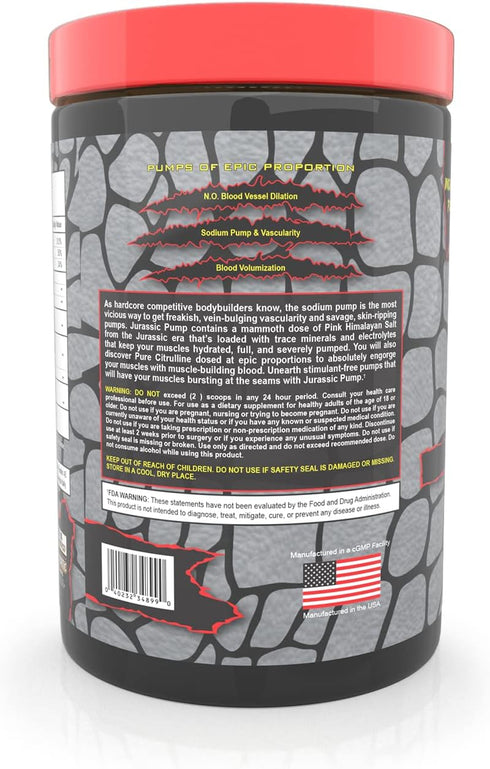 Muscle Pump Powder (Berry) - Non-Stimulant Preworkout, Nitric Oxide Booster, 30 Servings