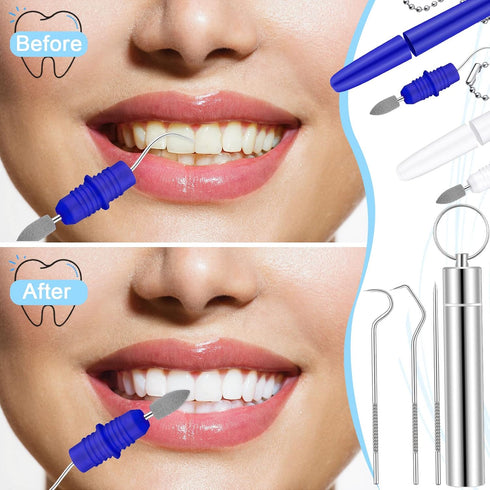 5 Pieces Dental Tools, Travel Dental Pick Metal Tooth Scraper, Professional Stainless Steel Teeth Cleaning Tools