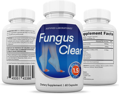 Fungus Clear Probiotic Pills, 1.5 Billion CFU, 60 Capsules