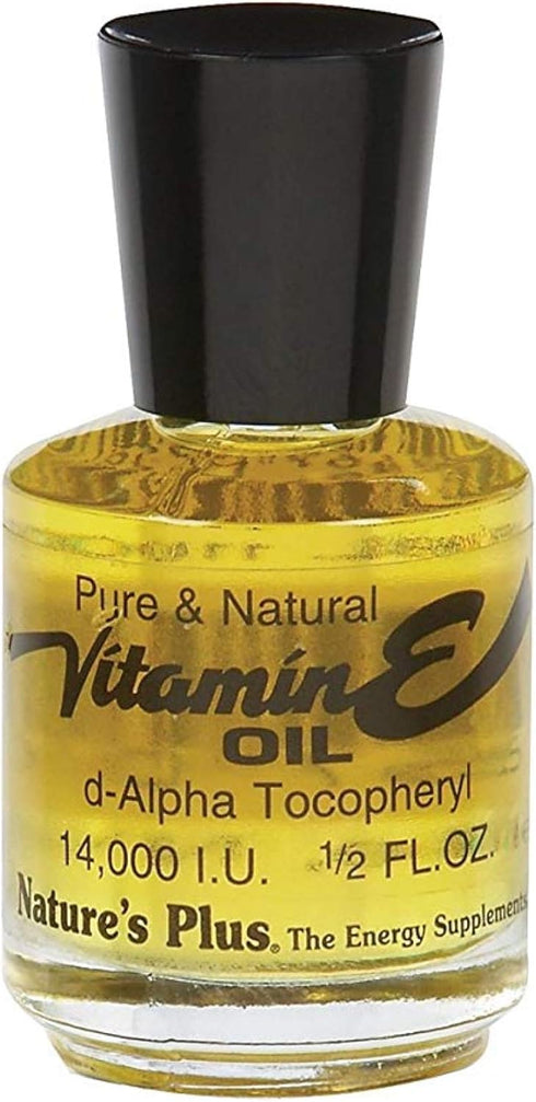 Natures Plus Vitamin E Oil - 14,000 IU, .5 fl oz - Moisturizes Skin, Reduces Brown Spots, Vegan