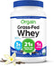 Orgain Whey Protein Powder, Vanilla Bean, 21g Grass Fed Dairy Protein, 5g BCAAs, 1.82lb