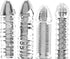 Sponver Threaded Condom Male Condom Adult Lock Crystal Sleeve 4 DesignsPack of 4